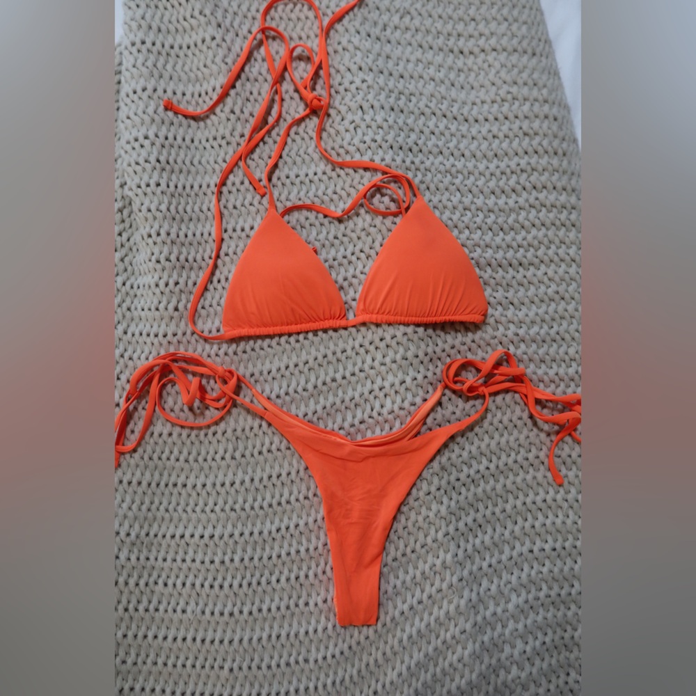 Vibrant Orange Bikini Set